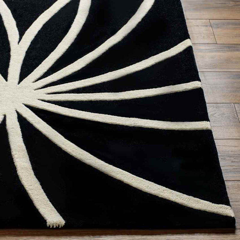 Falher Modern Black Area Rug