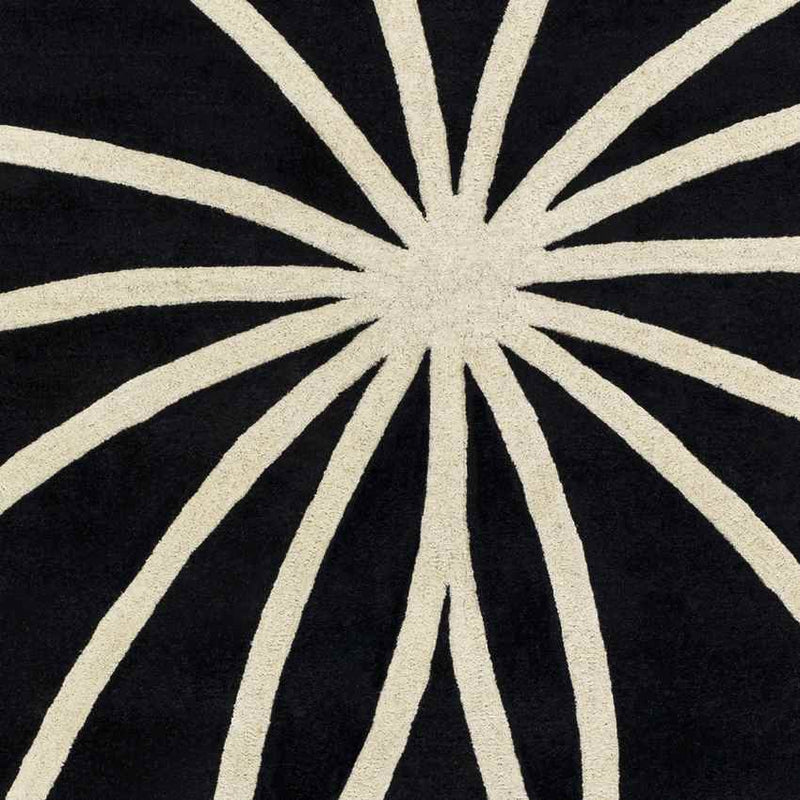 Falher Modern Black Area Rug