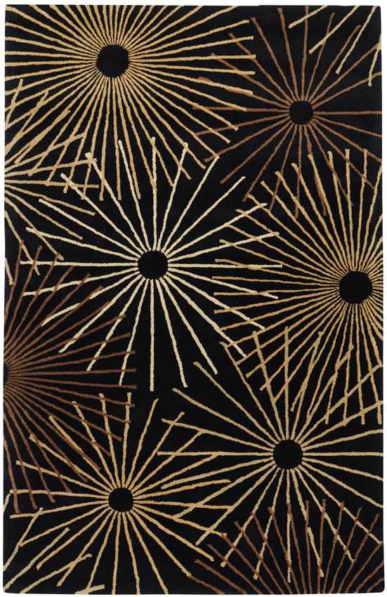 Fox Creek Modern Black Area Rug