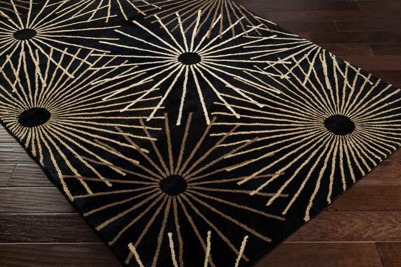 Fox Creek Modern Black Area Rug