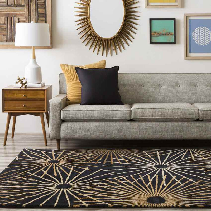 Fox Creek Modern Black Area Rug