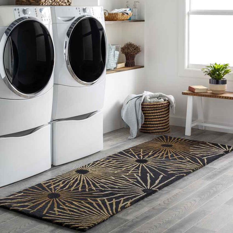 Fox Creek Modern Black Area Rug