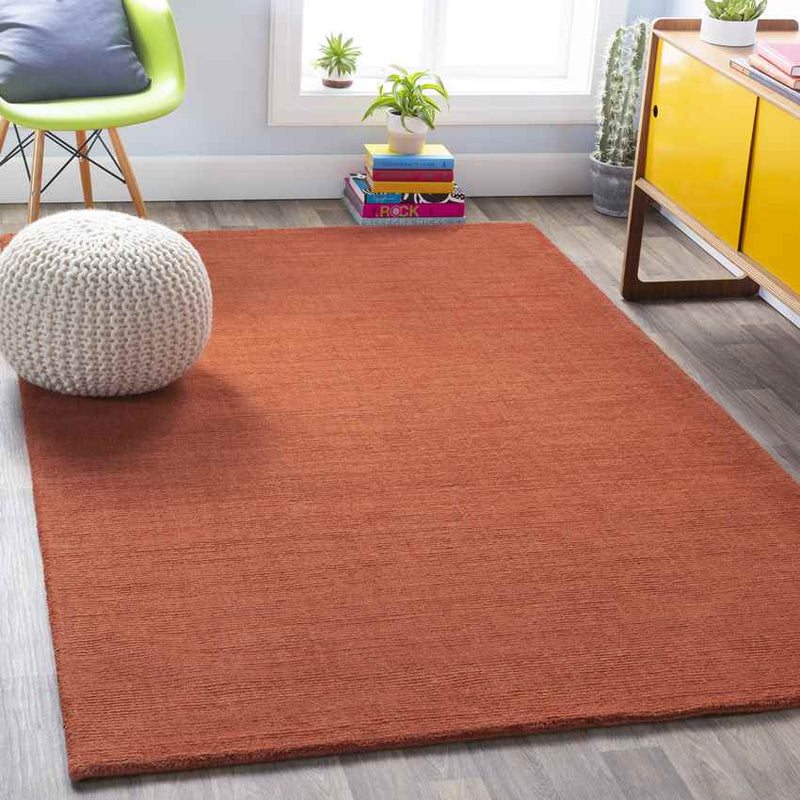 Rennes Modern Burnt Orange Area Rug