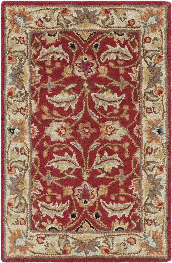 Cochrane Traditional Dark Red Area Rug