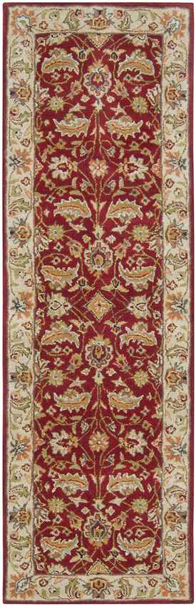 Cochrane Traditional Dark Red Area Rug