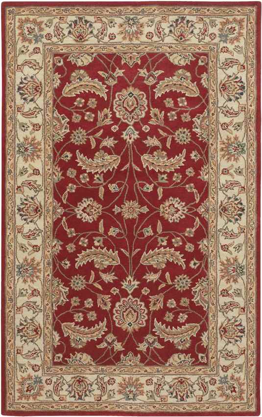 Cochrane Traditional Dark Red Area Rug