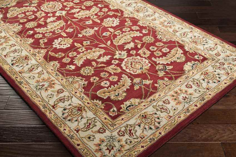 Cochrane Traditional Dark Red Area Rug