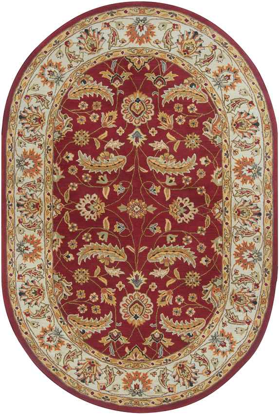 Cochrane Traditional Dark Red Area Rug