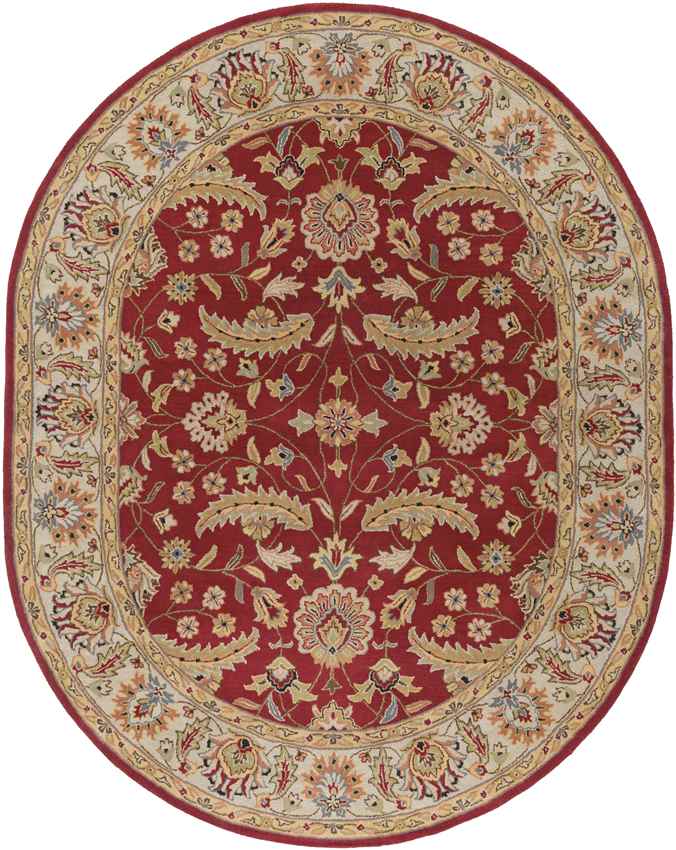 Cochrane Traditional Dark Red Area Rug