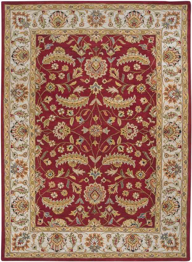 Cochrane Traditional Dark Red Area Rug