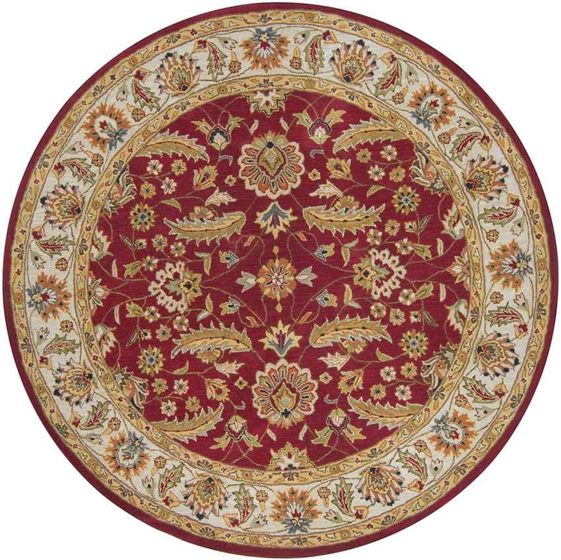 Cochrane Traditional Dark Red Area Rug