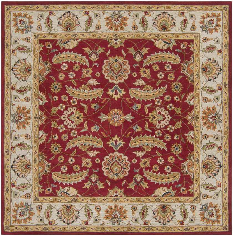 Cochrane Traditional Dark Red Area Rug