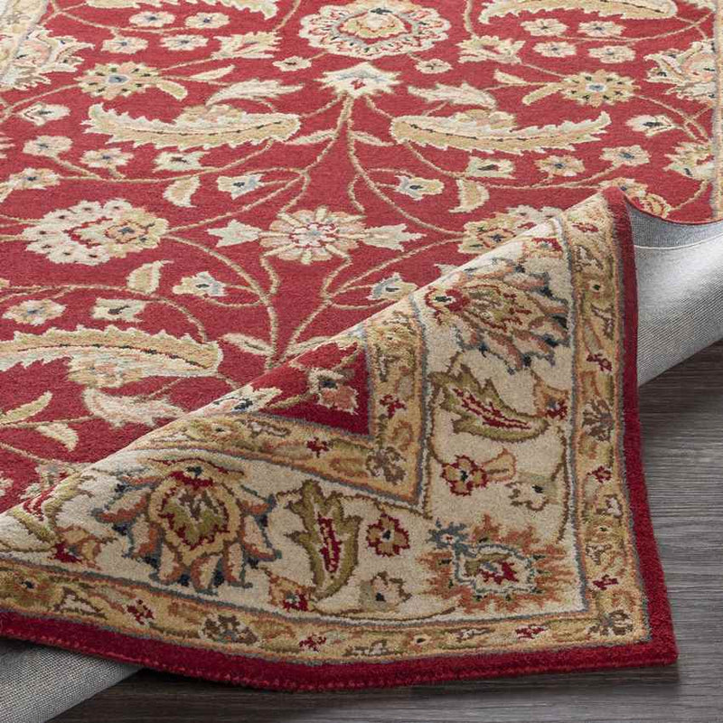 Cochrane Traditional Dark Red Area Rug