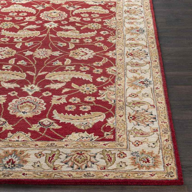 Cochrane Traditional Dark Red Area Rug