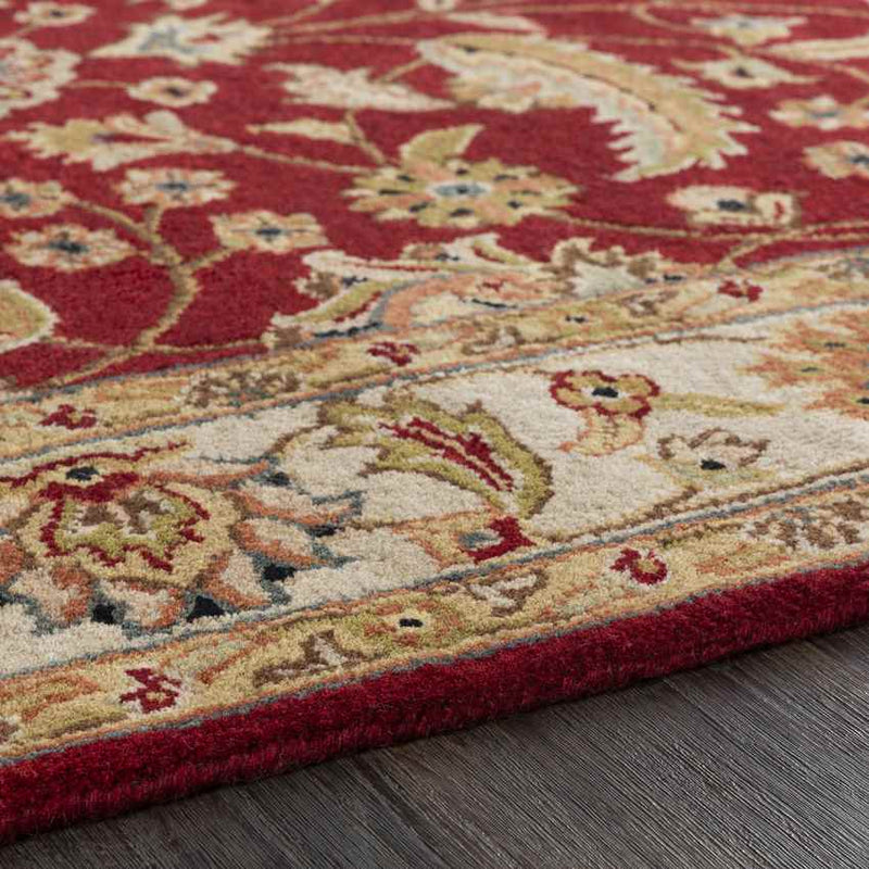 Cochrane Traditional Dark Red Area Rug