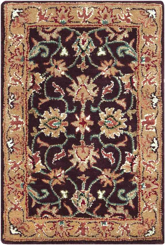 Paris Traditional Burgundy Area Rug