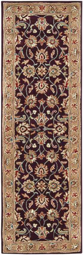 Paris Traditional Burgundy Area Rug