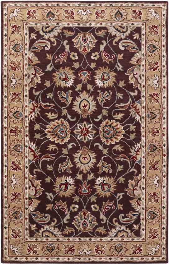 Paris Traditional Burgundy Area Rug