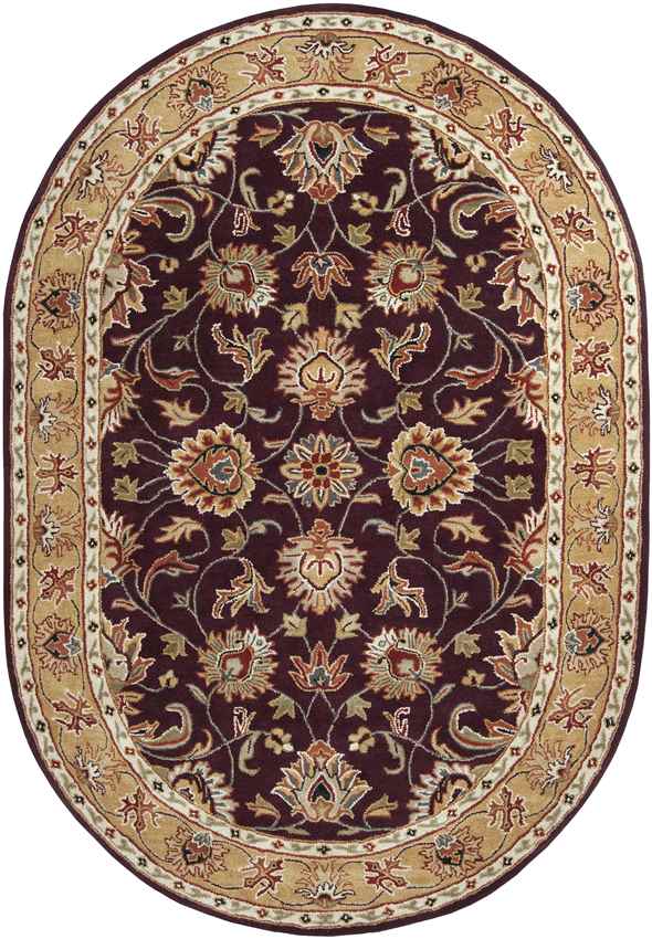 Paris Traditional Burgundy Area Rug