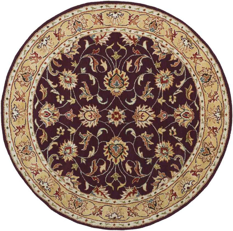 Paris Traditional Burgundy Area Rug