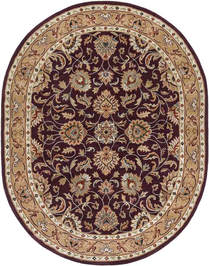 Paris Traditional Burgundy Area Rug