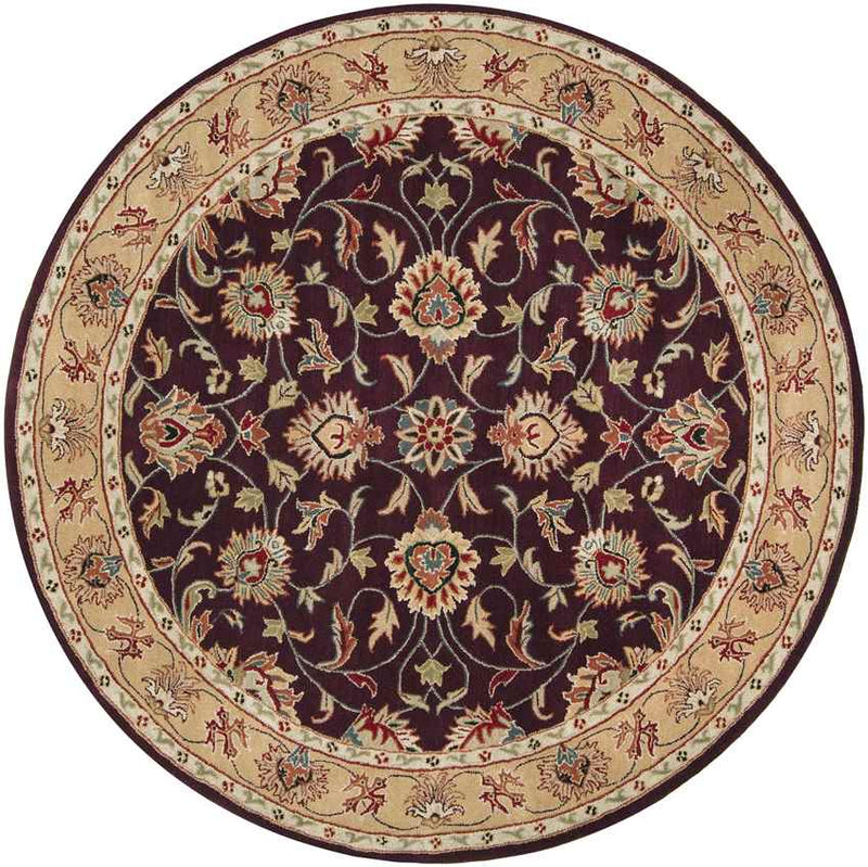 Paris Traditional Burgundy Area Rug