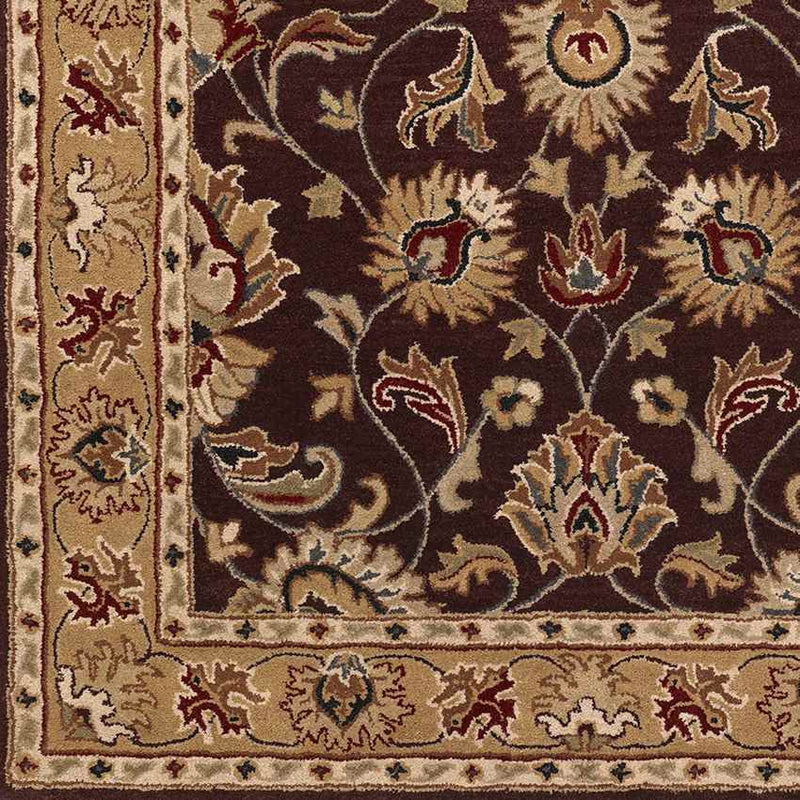 Paris Traditional Burgundy Area Rug