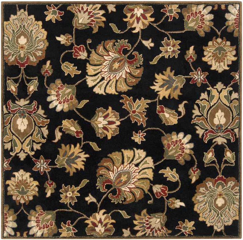 Grimshaw Traditional Black Area Rug