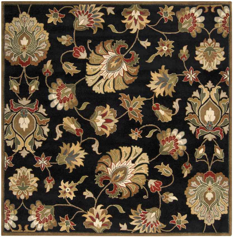 Grimshaw Traditional Black Area Rug