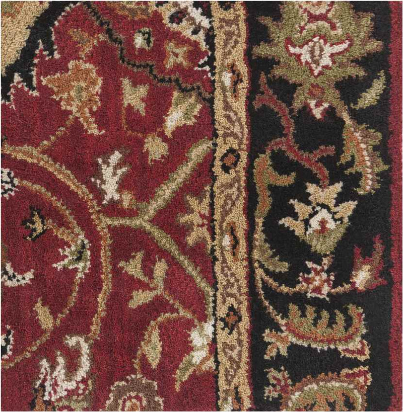 Hardisty Traditional Burgundy Area Rug