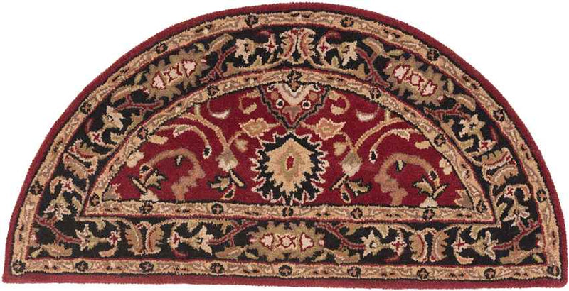 Hardisty Traditional Burgundy Area Rug