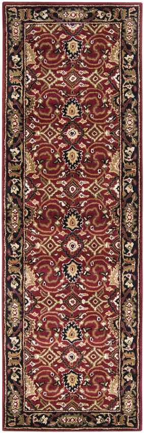 Hardisty Traditional Burgundy Area Rug