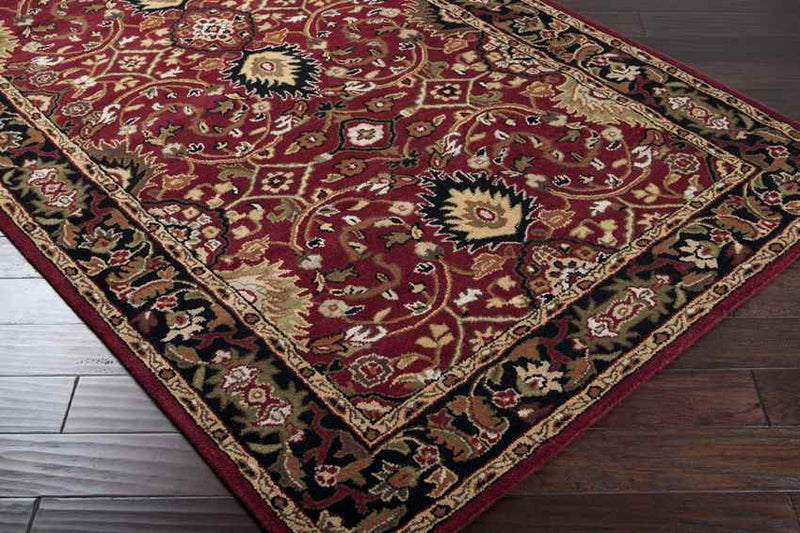 Hardisty Traditional Burgundy Area Rug