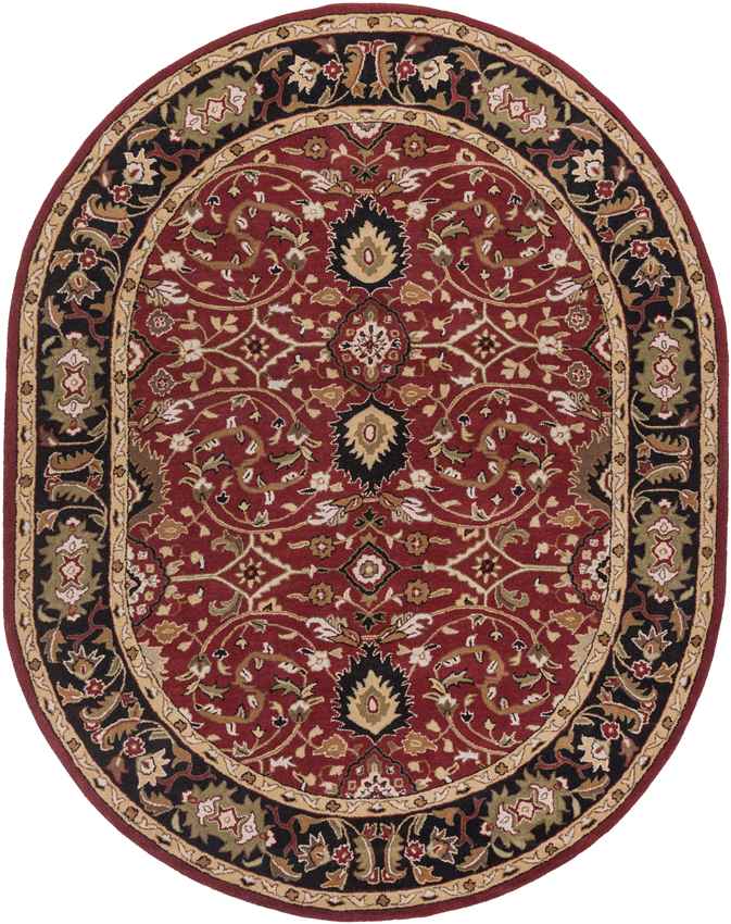 Hardisty Traditional Burgundy Area Rug