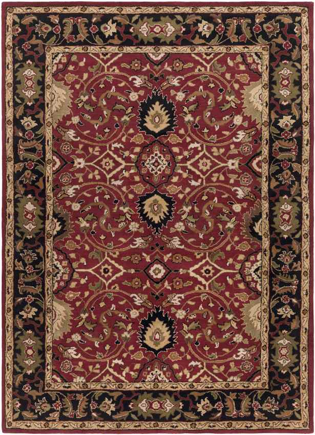 Hardisty Traditional Burgundy Area Rug