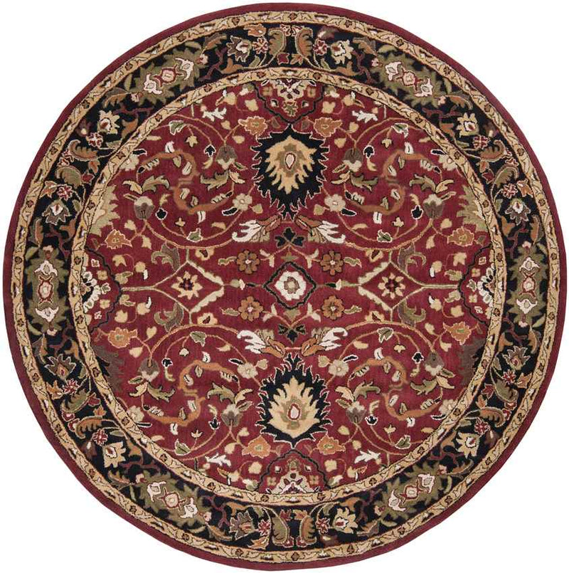 Hardisty Traditional Burgundy Area Rug