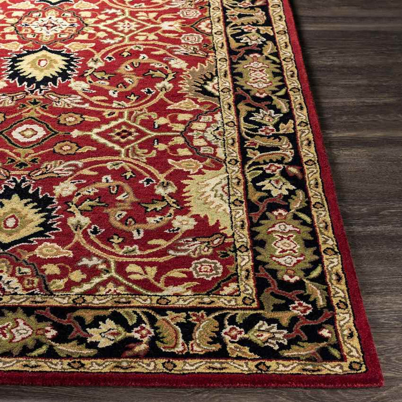 Hardisty Traditional Burgundy Area Rug