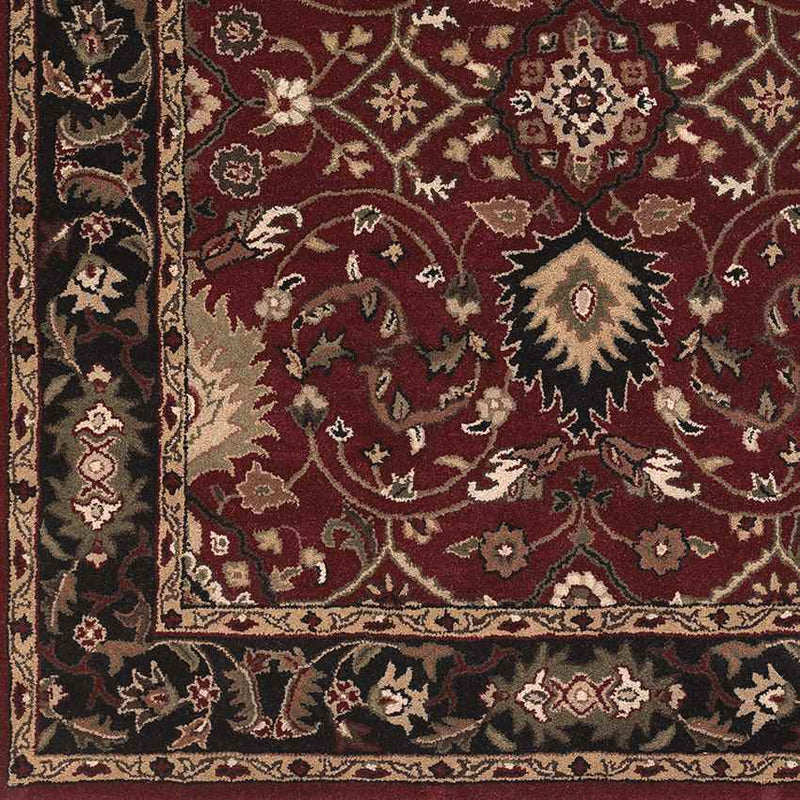 Hardisty Traditional Burgundy Area Rug