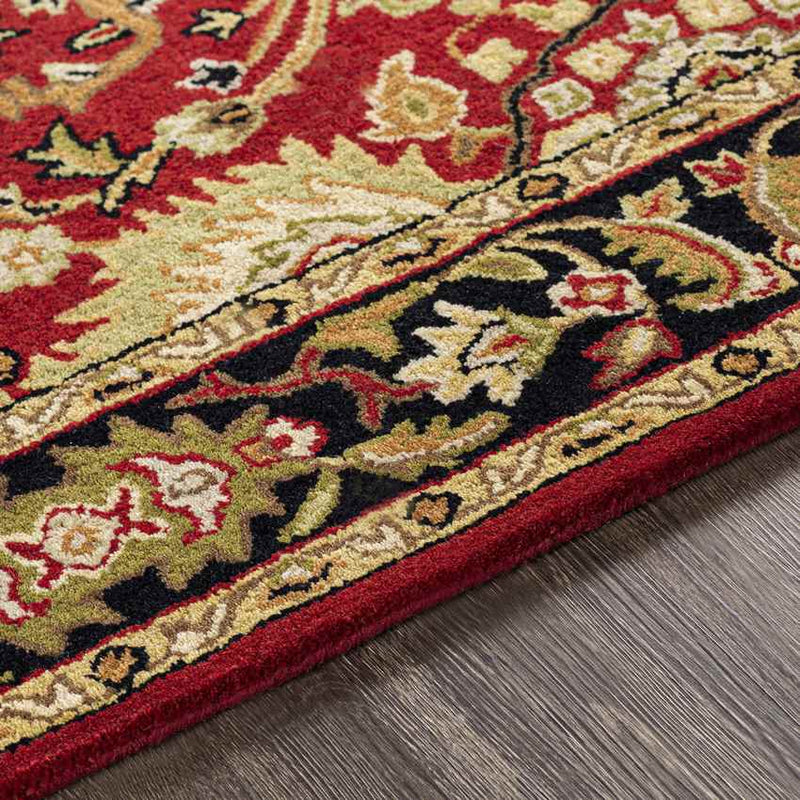 Hardisty Traditional Burgundy Area Rug