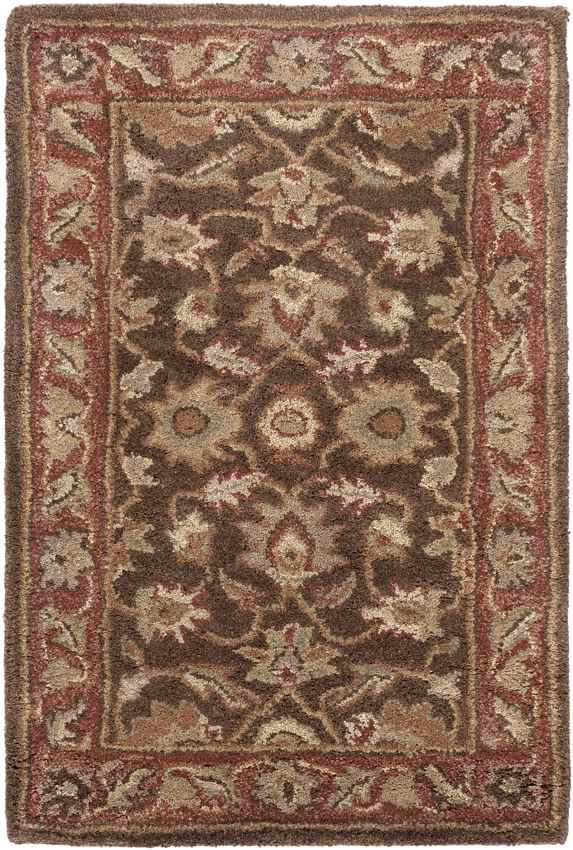 Irricana Traditional Dark Brown Area Rug