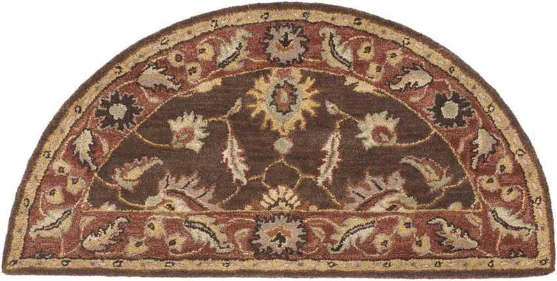 Irricana Traditional Dark Brown Area Rug