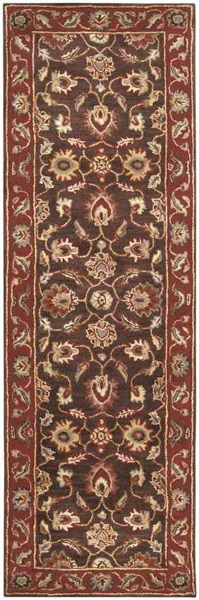 Irricana Traditional Dark Brown Area Rug