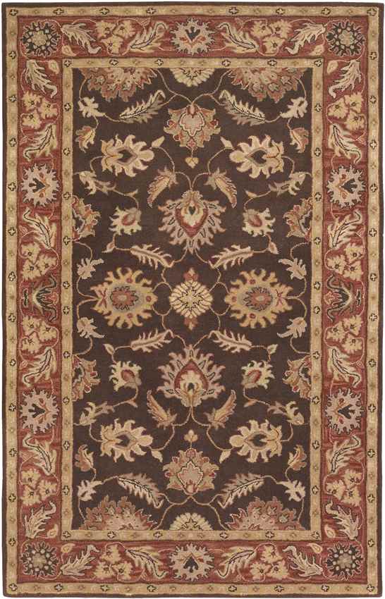 Irricana Traditional Dark Brown Area Rug