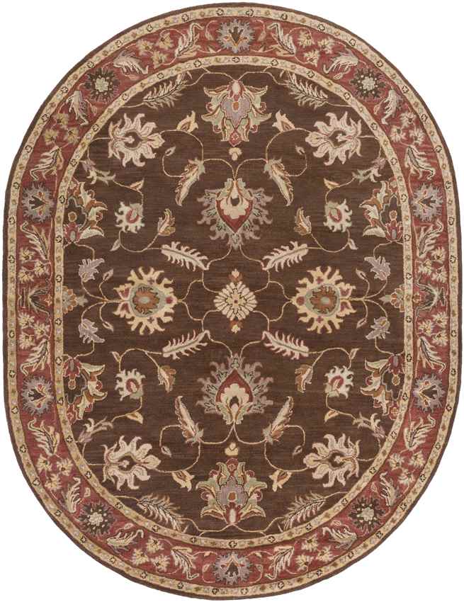 Irricana Traditional Dark Brown Area Rug