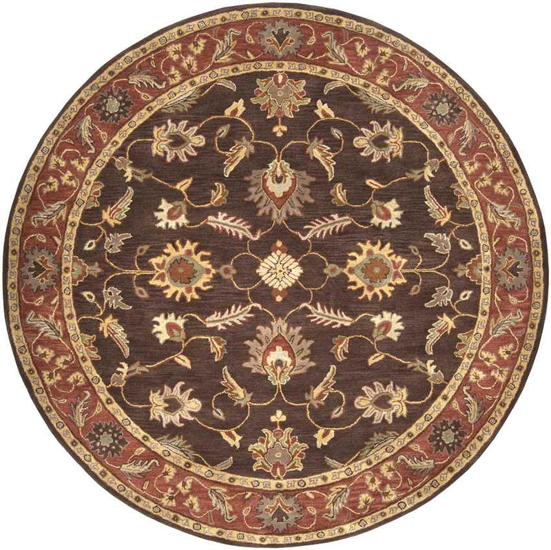 Irricana Traditional Dark Brown Area Rug