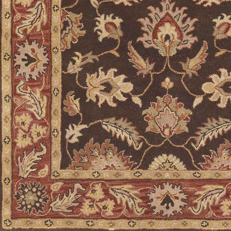 Irricana Traditional Dark Brown Area Rug