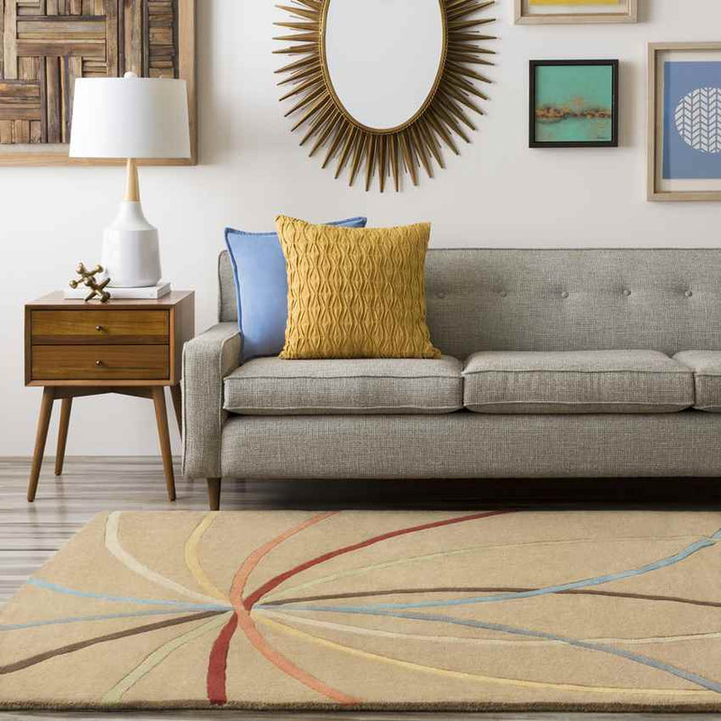 Falher Modern Tan Area Rug