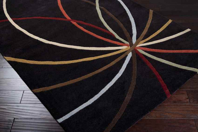 Falher Modern Dark Brown Area Rug