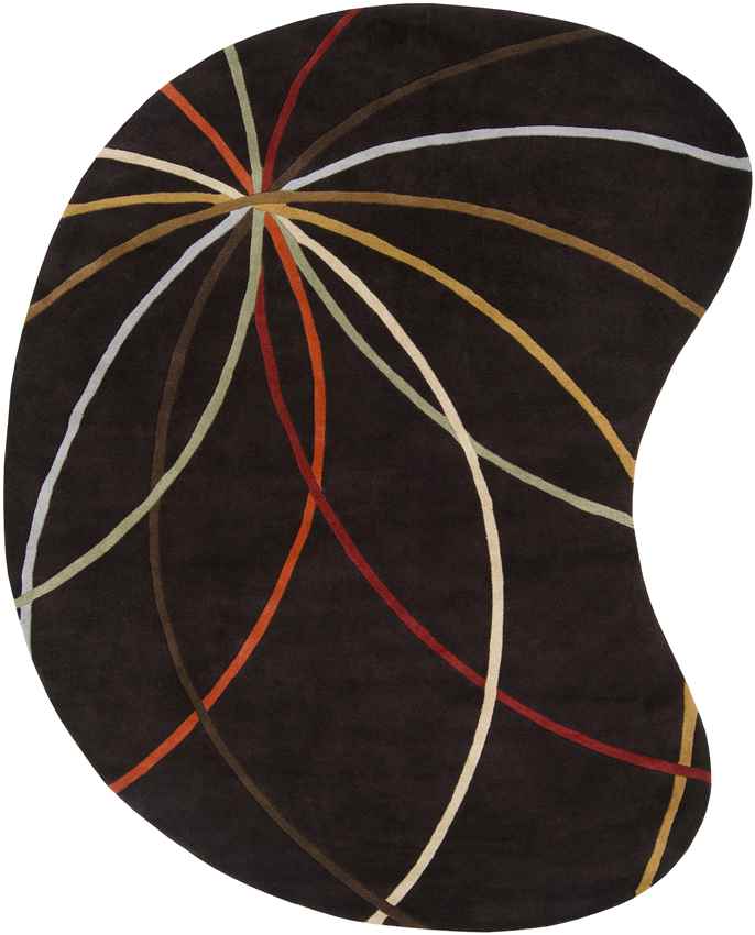 Falher Modern Dark Brown Area Rug