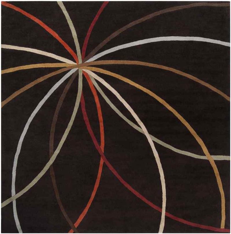 Falher Modern Dark Brown Area Rug